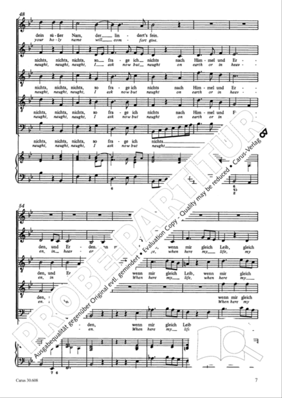 Lord, if I have thee only (Herr, wenn ich nur dich habe) SATTB scores gallery preview page 8