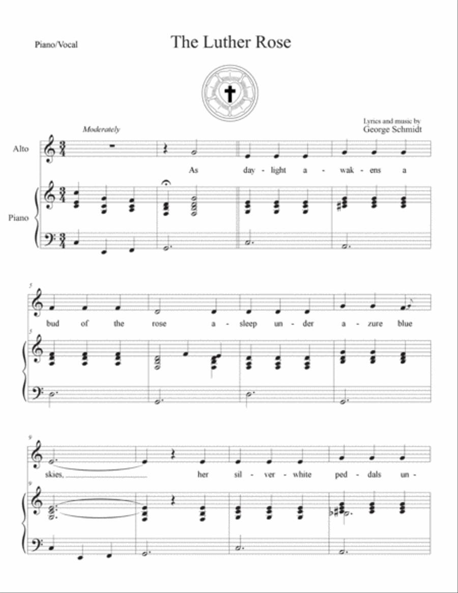 The Luther Rose (piano/vocal) Alto Voice scores gallery preview page 2