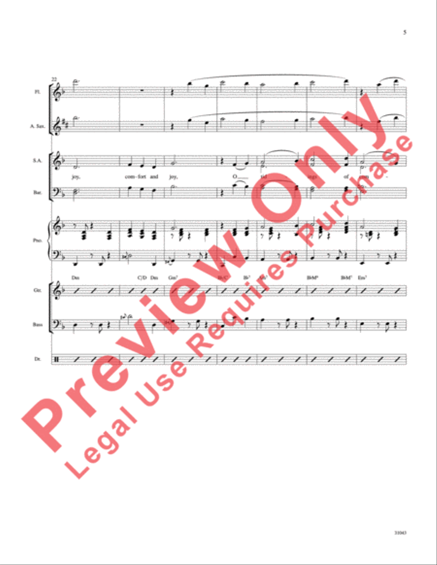 God Rest You Merry, Gentlemen Choir scores gallery preview page 6