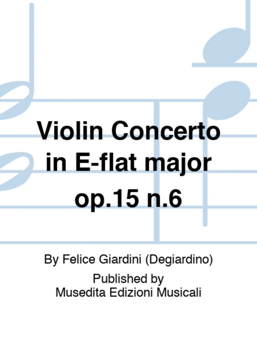 Violin Concerto in E-flat major op.15 n.6 Orchestra scores gallery preview page 1