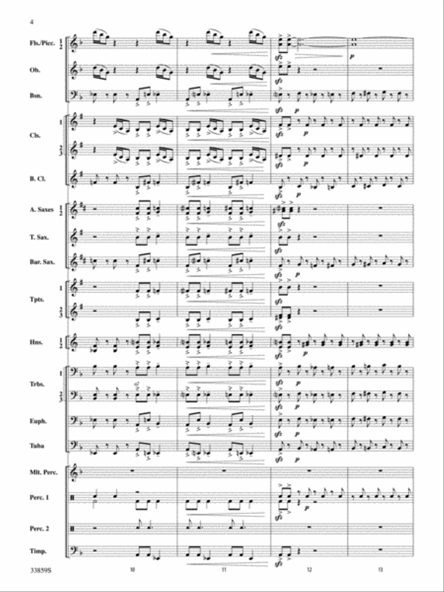 March of the Trolls Concert Band scores gallery preview page 4