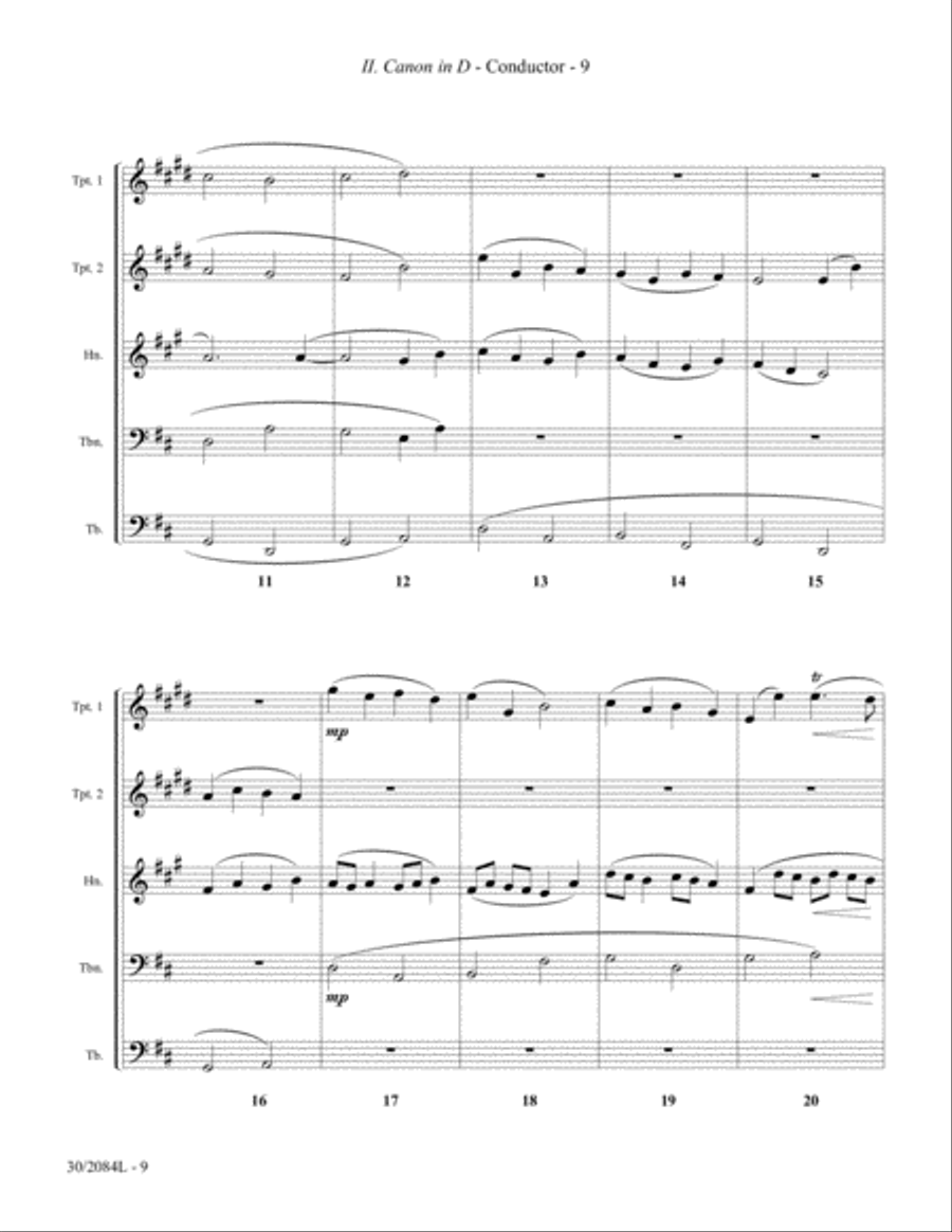 Wedding Suite for Brass Quintet Brass Quintet scores gallery preview page 6