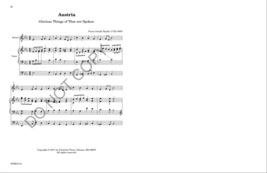 Twenty-five Organ Accompniments for Unison Hymn Singing Unison Choir scores gallery preview page 35
