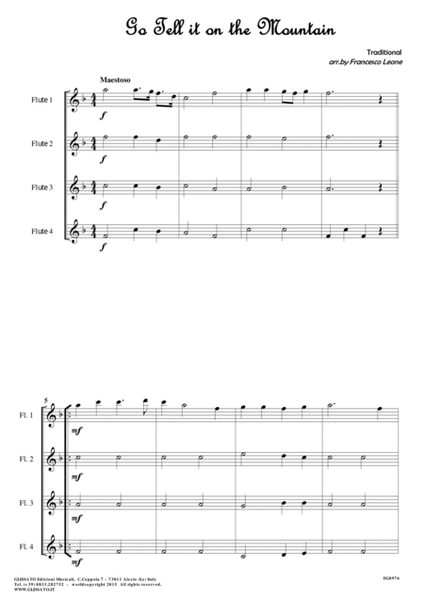 10 Easy Christmas Tunes - Flute Quartet (score) image number null