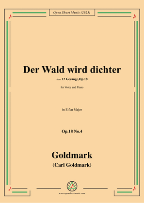 C. Goldmark-Der Wald wird dichter,Op.18 No.4,in E flat Major