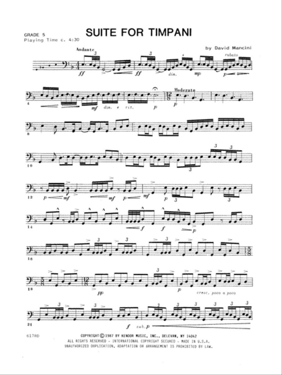 Suite For Timpani Suite For Timpani Percussion scores gallery preview page 2