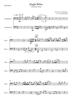 Jingle Bells - Jazz Version (Christmas Song) for Trombone Duo