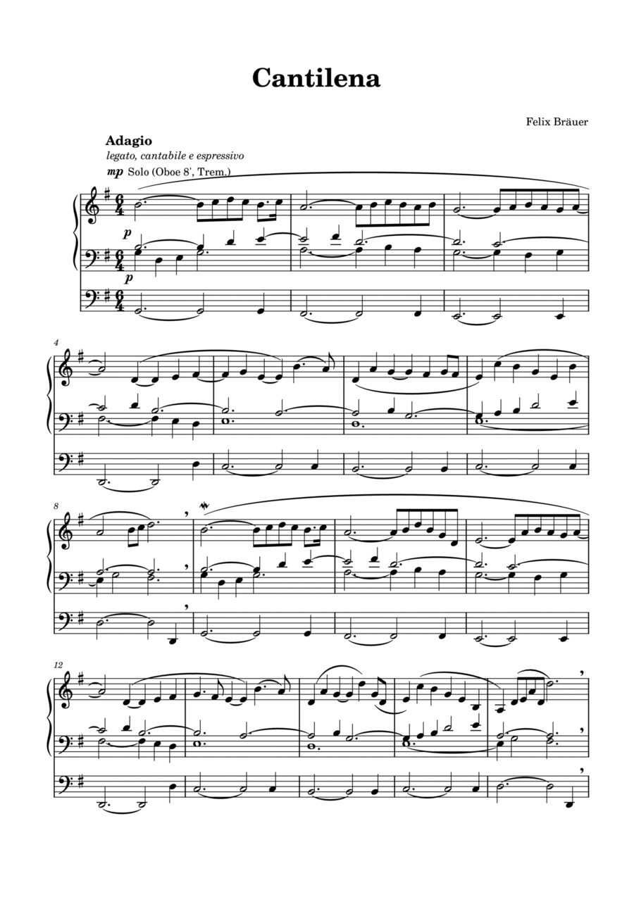 Cantilena Organ Solo scores gallery preview page 1