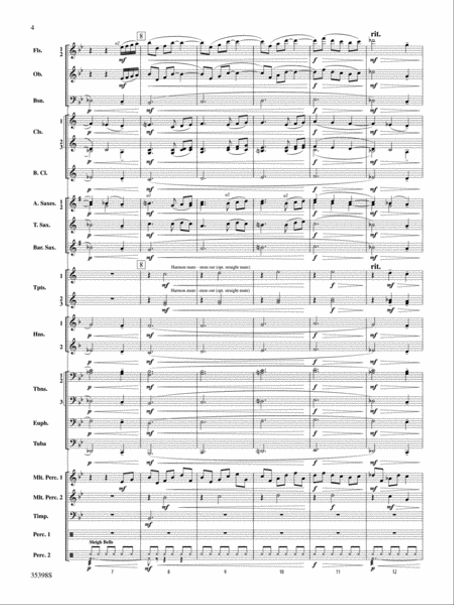 Sleep in Heavenly Peace Concert Band scores gallery preview page 3