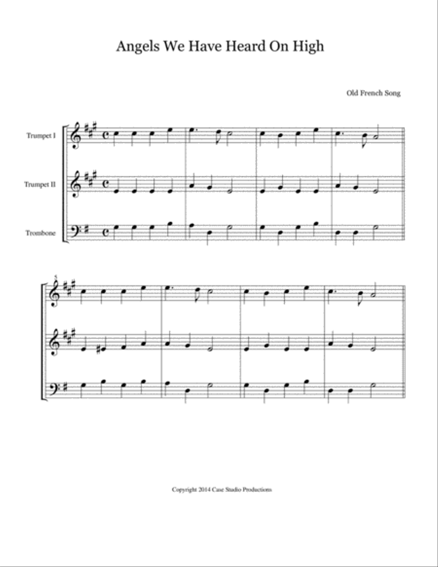 Christmas Trios I - 2 Trumpets and Trombone Brass Trio scores gallery preview page 4