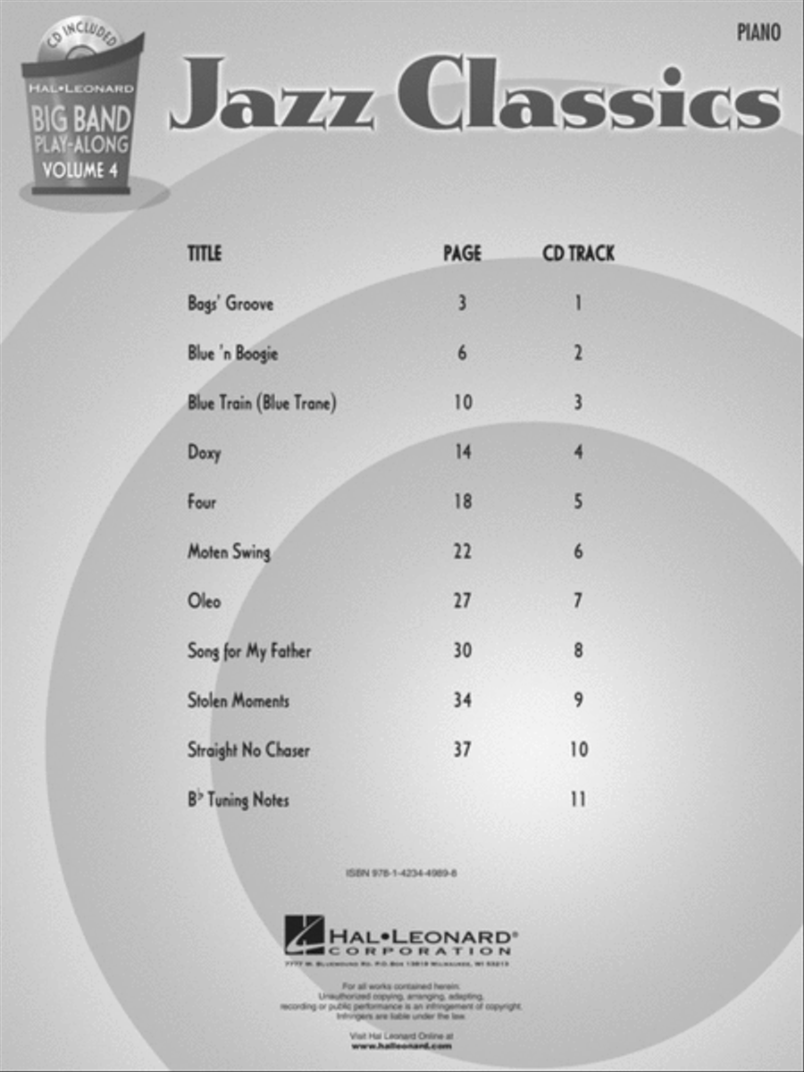 Jazz Classics - Piano Big Band scores gallery preview page 2