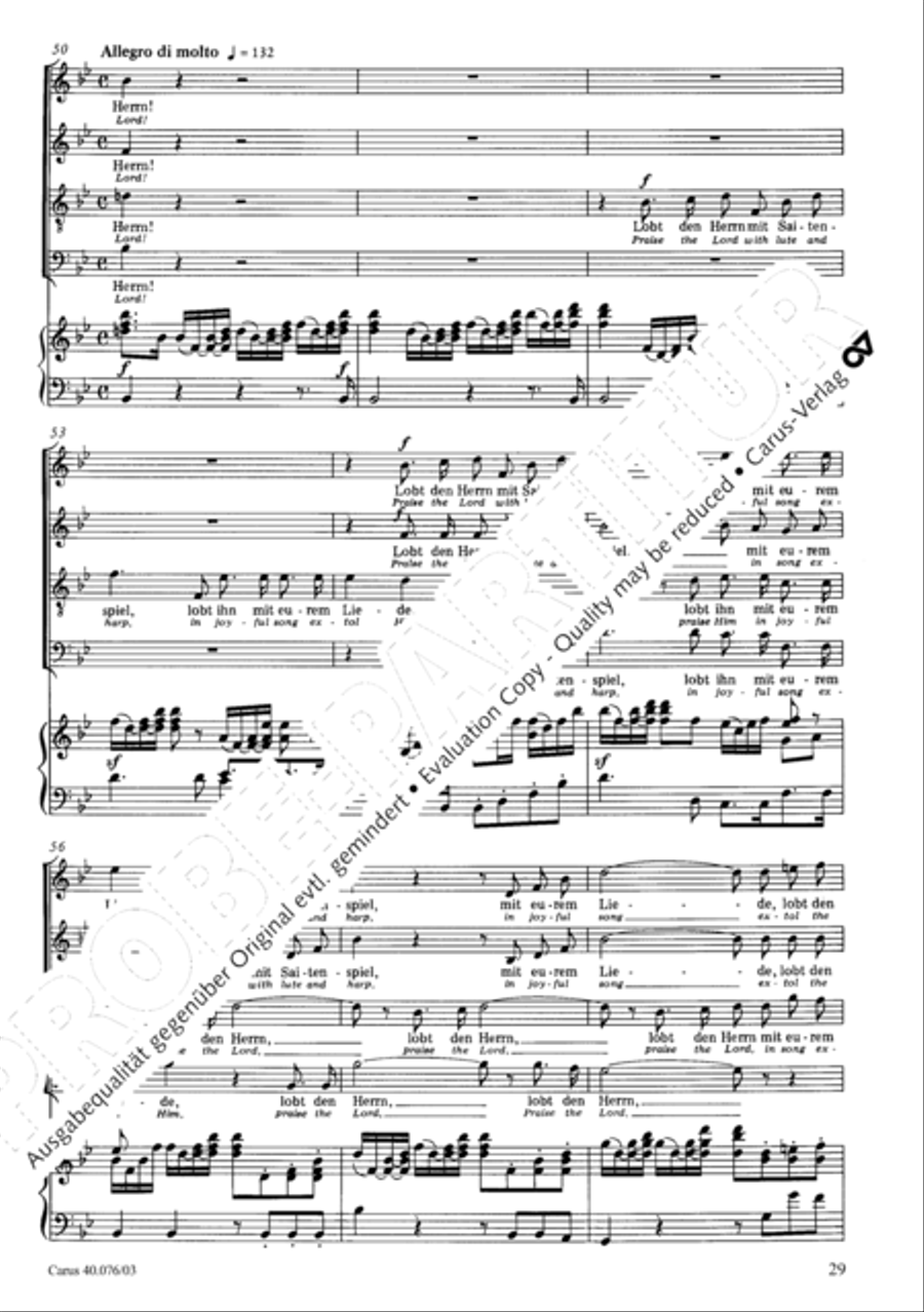 Hymn of Praise, MWV A 18 SSAATB scores gallery preview page 30