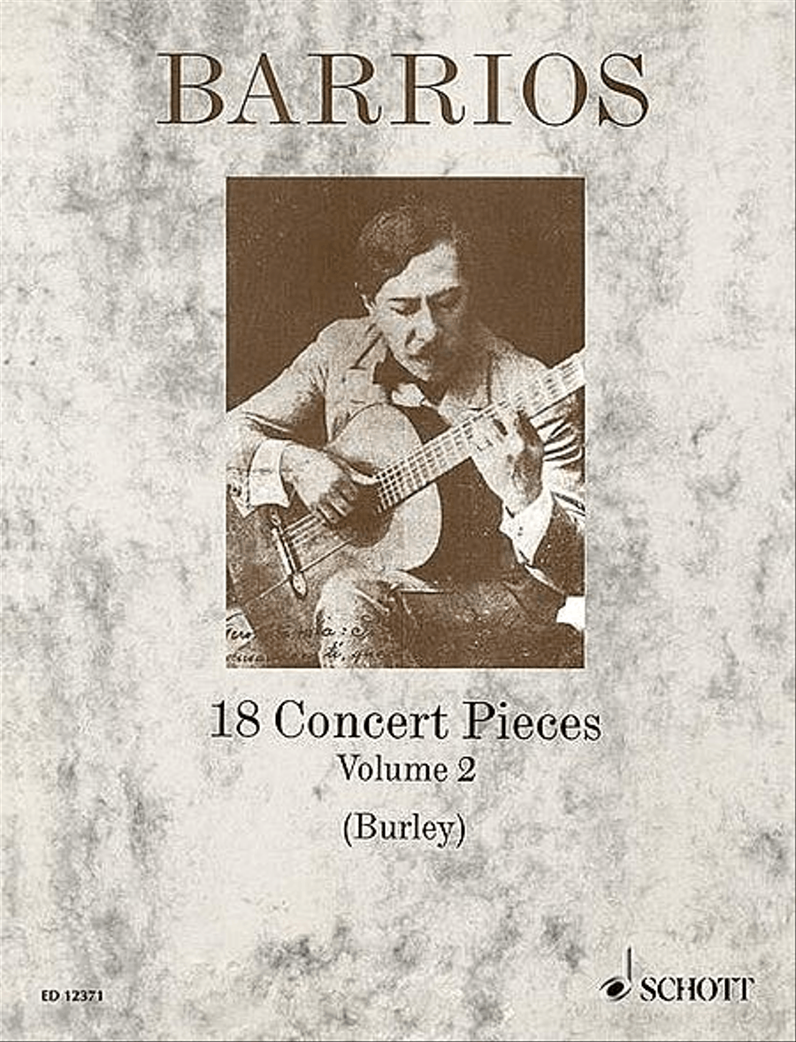 18 Concert Pieces for Solo Guitar – Volume 2 by Agustin Barrios Mangore Acoustic Guitar - Sheet Music