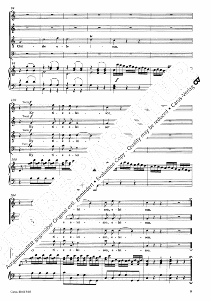 Mass in C (Missa in C) 4-Part scores gallery preview page 10