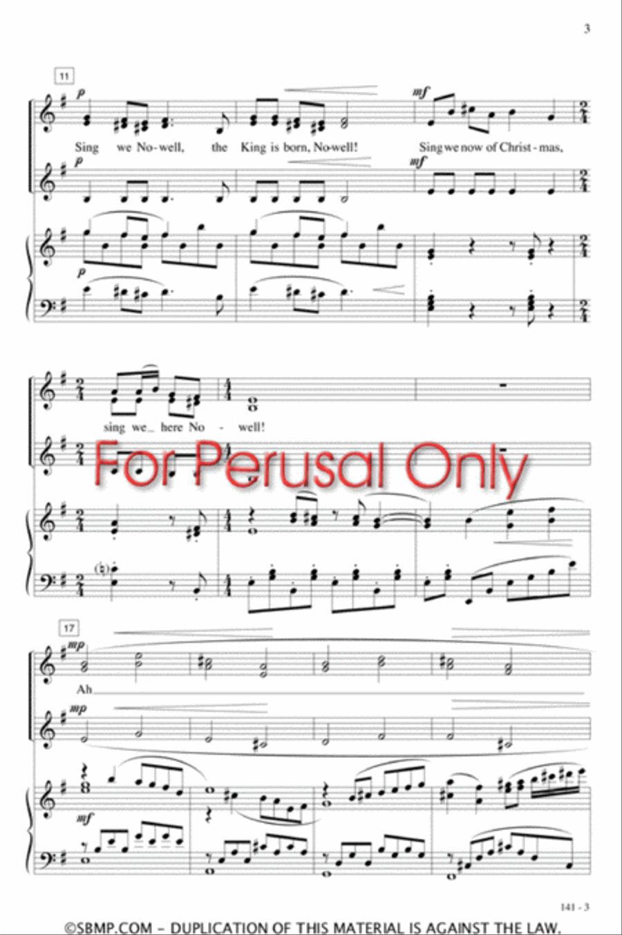 Sing We Now of Christmas - SSA Octavo SSA scores gallery preview page 3