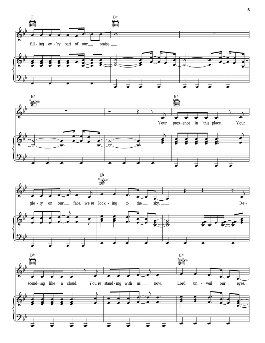 Open Up The Heavens Piano, Vocal, Guitar scores gallery preview page 3