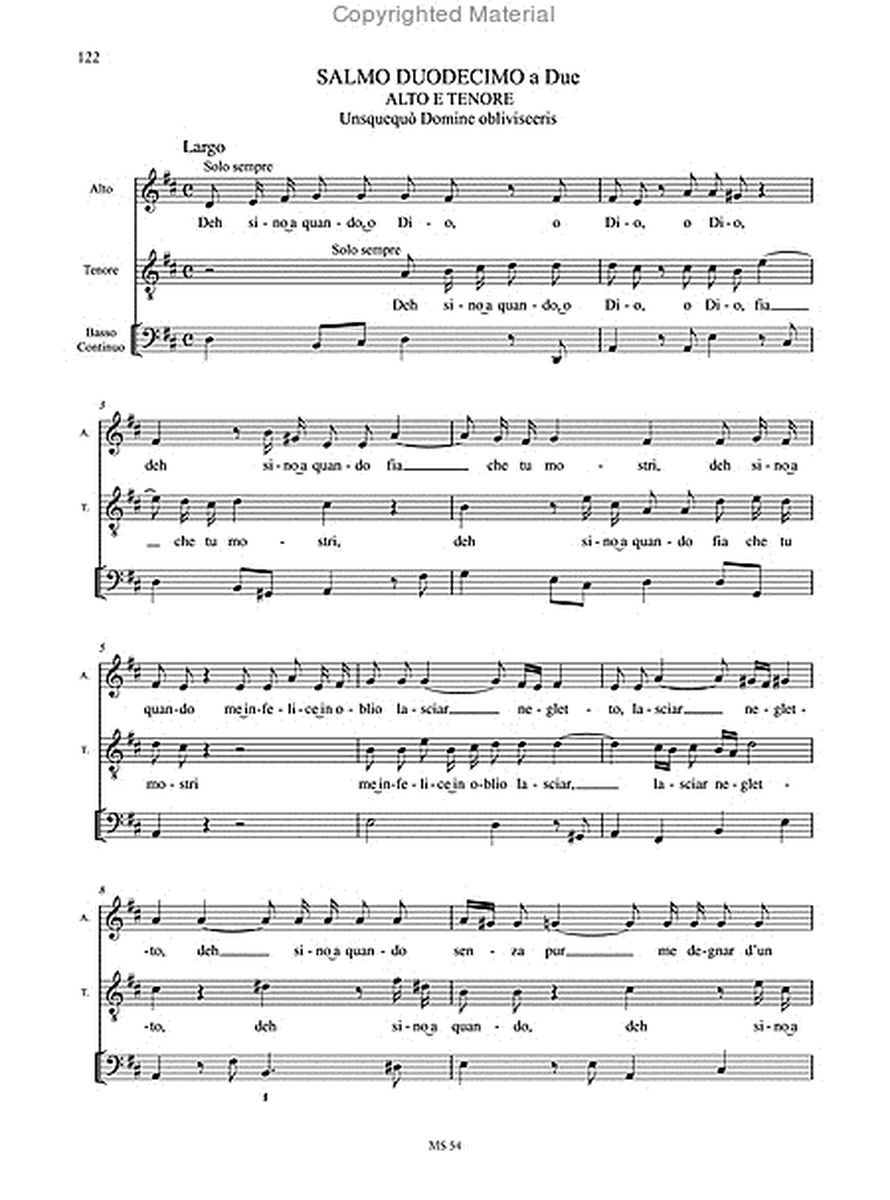 Estro poetico-armonico. Parafrasi sopra Salmi (Venezia 1724-26) - Vol. 2: Psalms 9-14