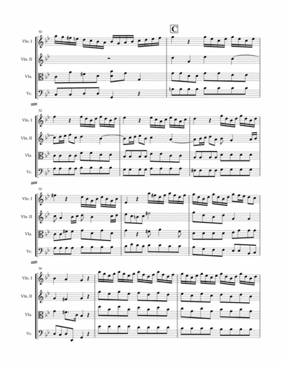 Arrival of the Queen of Sheba for String quartet (Score&Parts) image number null
