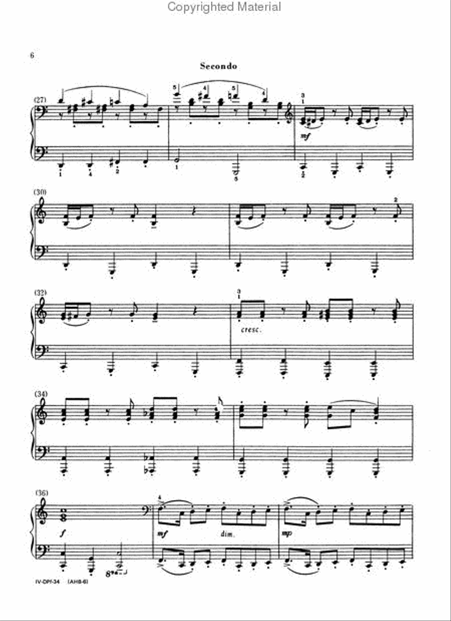 The All-American Hometown Band - 4-hand duet Piano Duet scores gallery preview page 4