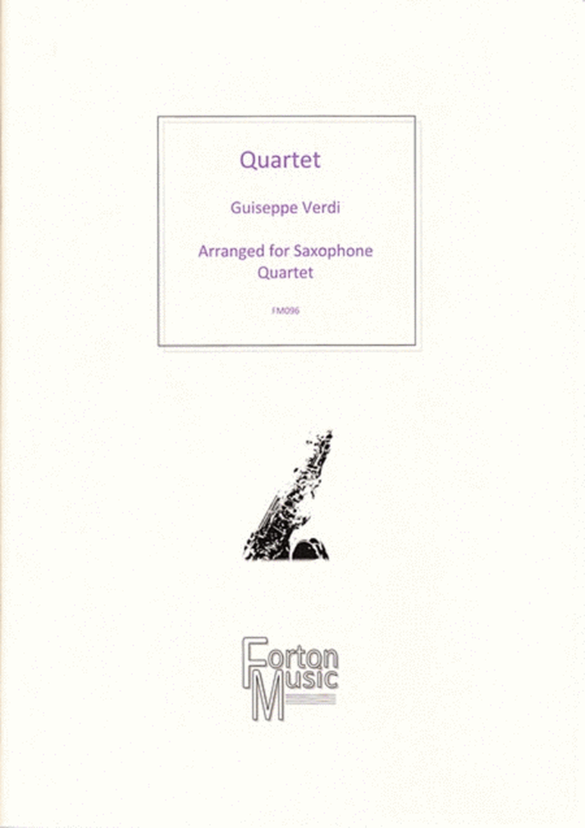 String Quartet In E Min For Saxophone Satb