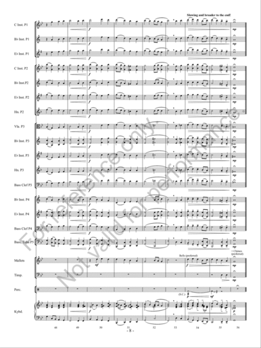 Tidings Of Comfort And Joy Concert Band scores gallery preview page 9