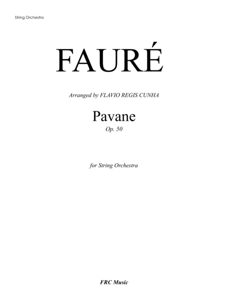 Pavane Op. 50 for String Orchestra (transposed to Gm) image number null