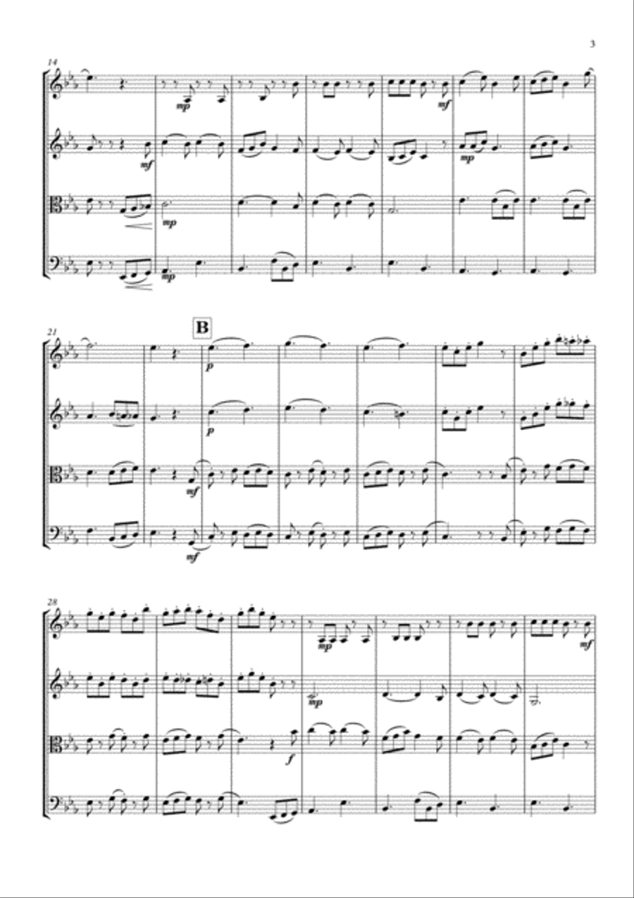 The Teddy Bears' Picnic - String Quartet String Quartet scores gallery preview page 3