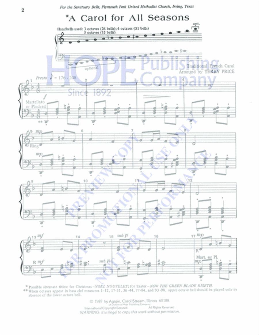 A Carol for All Seasons 5-Octaves scores gallery preview page 2