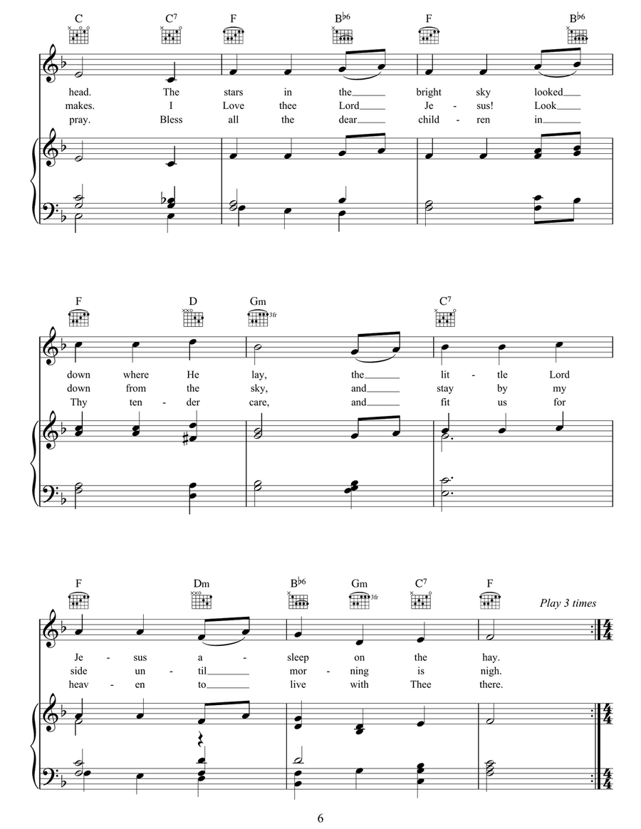 The Sheet Music Direct Christmas Carol Collection 2 (12 songs) Guitar scores gallery preview page 6