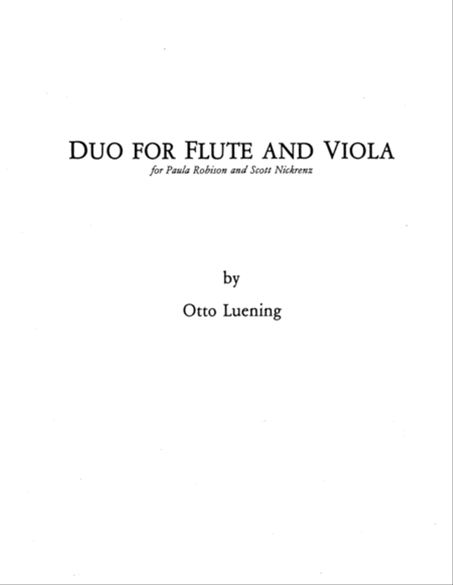 [Luening] Duo for Flute and Viola