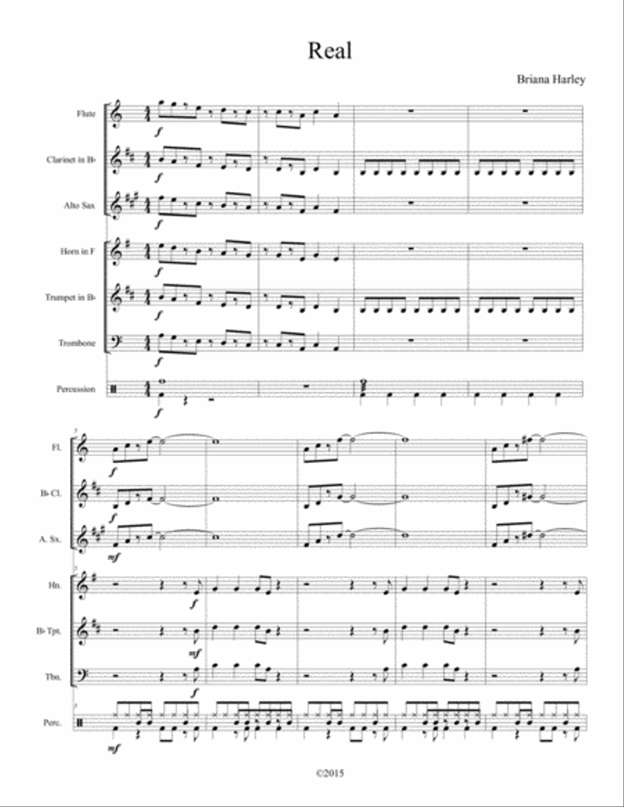 Real Real Concert Band scores gallery preview page 1