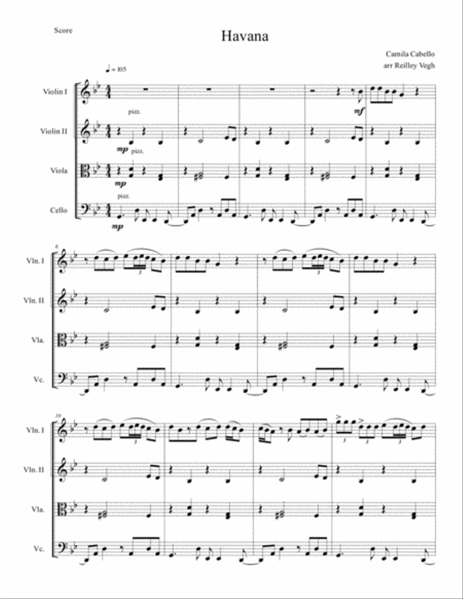 Havana Havana Small Ensemble scores gallery preview page 1