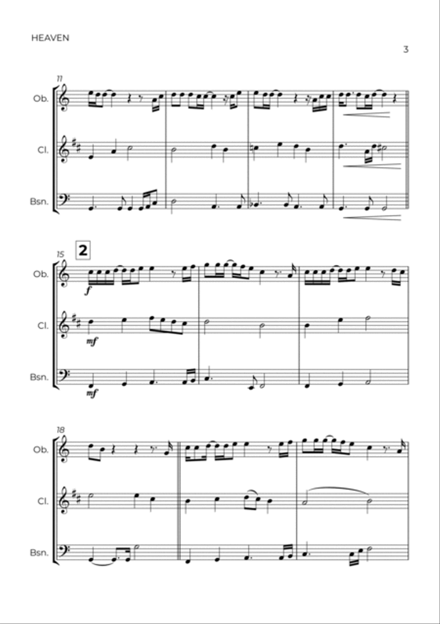 Heaven Woodwind Trio scores gallery preview page 3