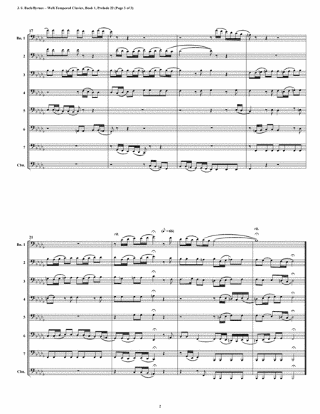 Prelude 22 from Well-Tempered Clavier, Book 1 (Bassoon Octet) image number null
