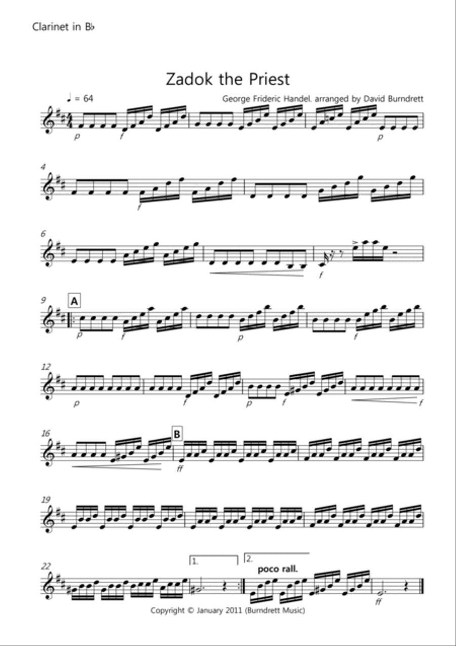 Zadok the Priest for School Wind Band Zadok the Priest for School Wind Band Concert Band scores gallery preview page 5