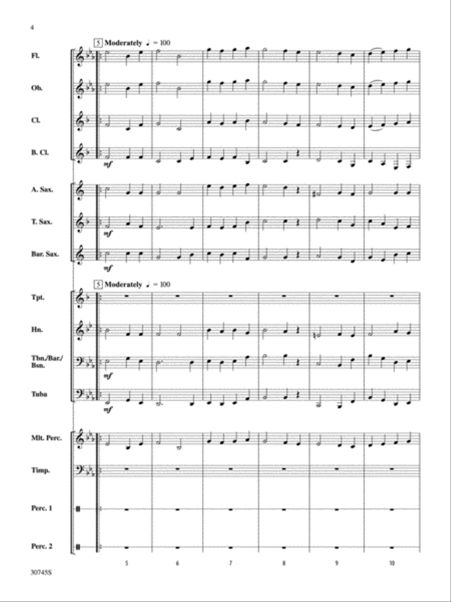Joyful and Triumphant Concert Band scores gallery preview page 3