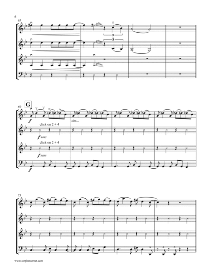 Bad Guy String Quartet scores gallery preview page 6