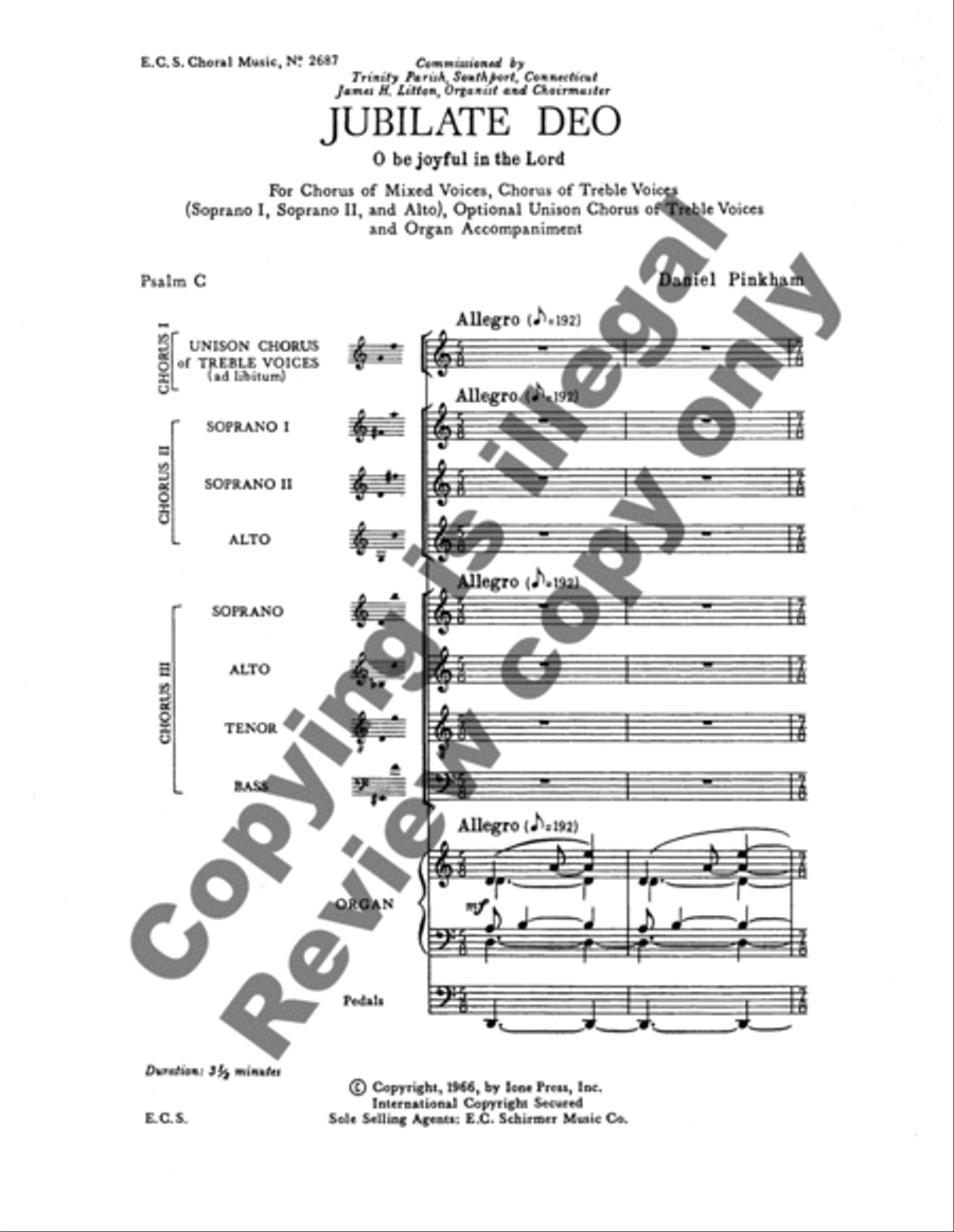 Jubilate Deo Unison Choir scores gallery preview page 8