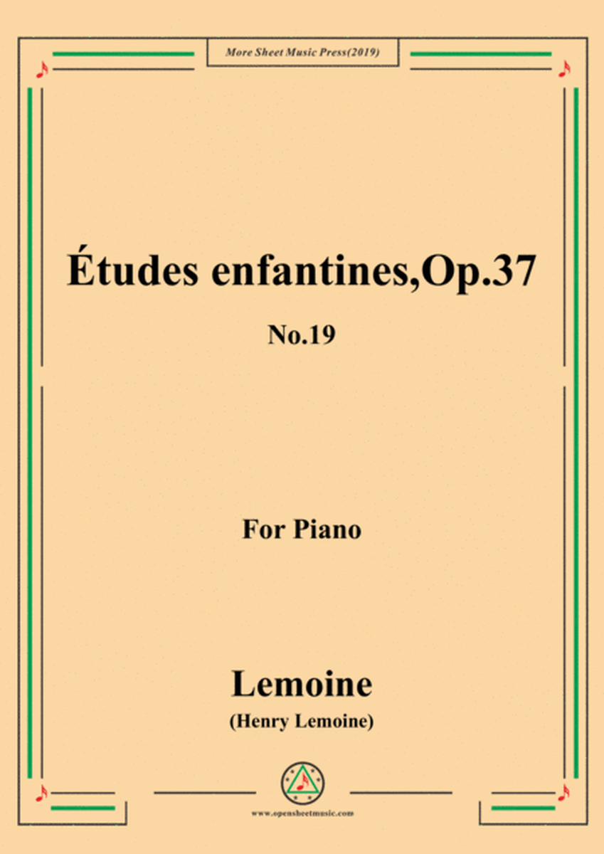 Lemoine-Études enfantines(Etudes) ,Op.37, No.19 image number null