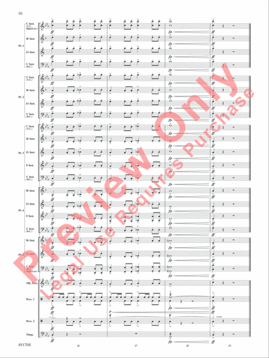 Astronomica Concert Band scores gallery preview page 17
