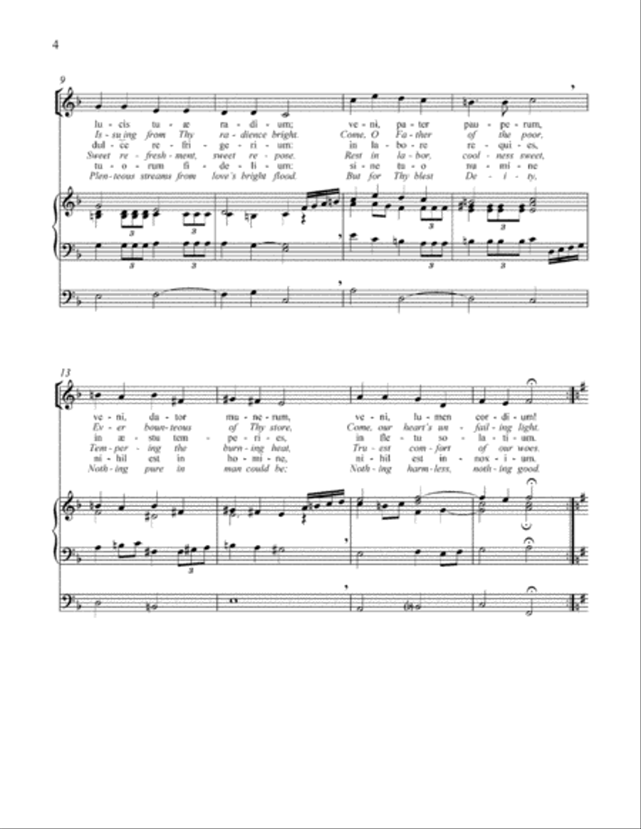 Hymnus ad Sanctum Spiritum 4-Part scores gallery preview page 3