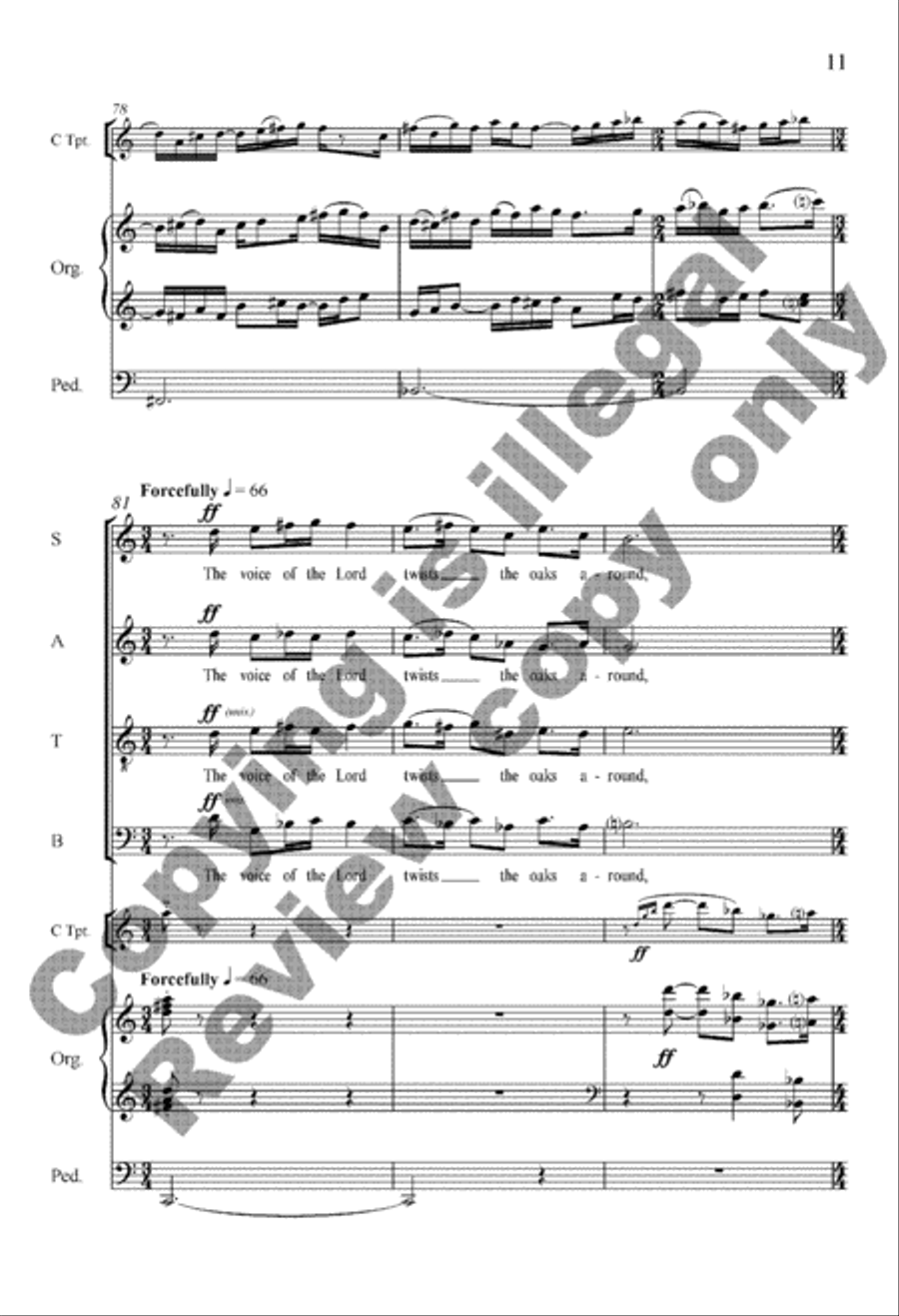 The Voice of the Lord 4-Part scores gallery preview page 11