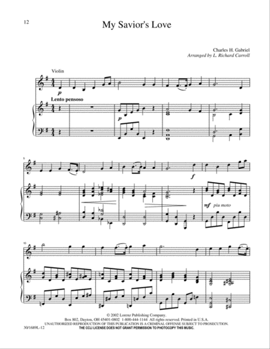 The Sacred Violinist Violin Solo scores gallery preview page 4
