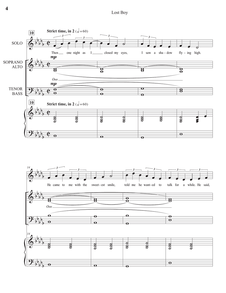 Lost Boy 4-Part scores gallery preview page 4