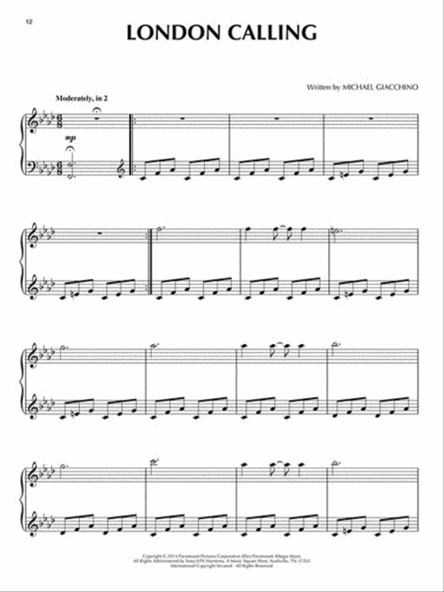 Star Trek: Into Darkness Piano Solo scores gallery preview page 4