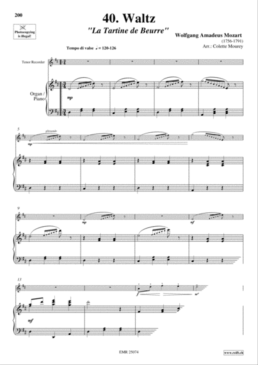 40 Greatest Classic Hits Vol. 4 Tenor Recorder scores gallery preview page 12