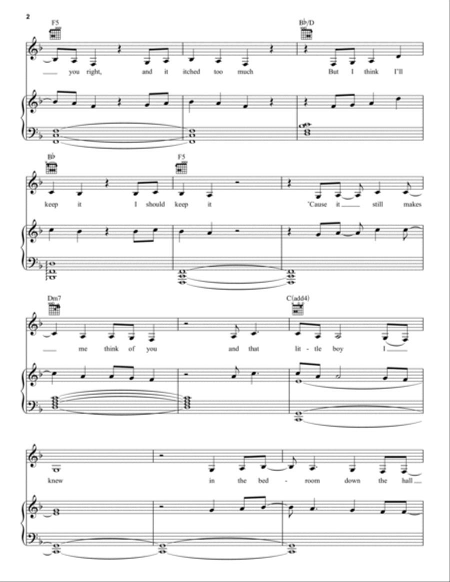 In The Bedroom Down The Hall (from Dear Evan Hansen) Piano, Vocal, Guitar scores gallery preview page 2