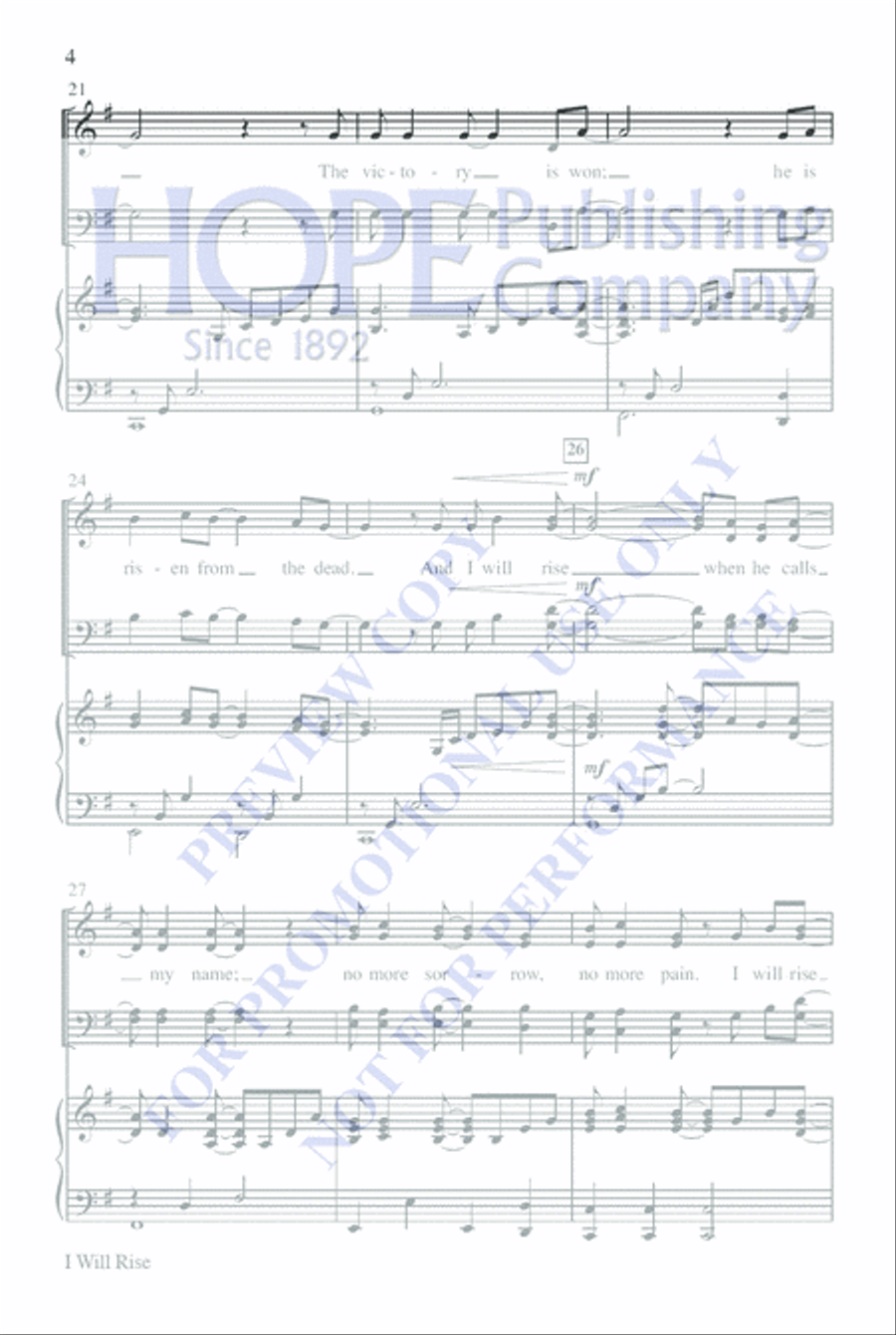 I Will Rise Choir scores gallery preview page 4