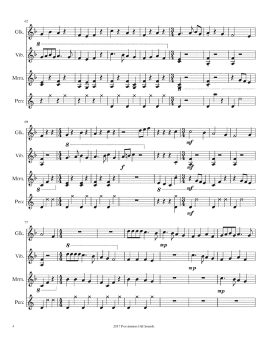 Deck the Halls Percussion Ensemble scores gallery preview page 5