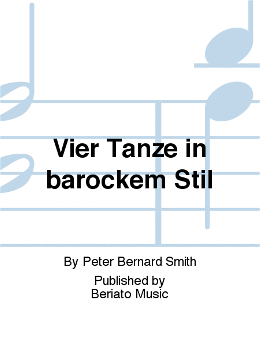 Vier Tänze in barockem Stil Flute Quartet scores gallery preview page 1